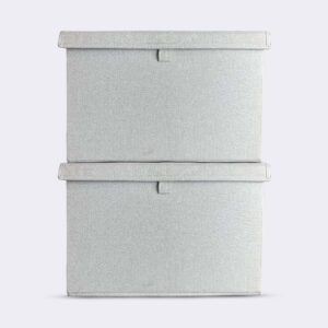 Foldable Premium Fabric Storage Box – 2 Pack – 2 Boxes and 4 hardboards