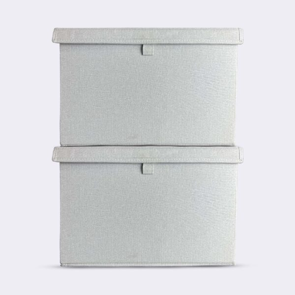 Foldable Premium Fabric Storage Box – 2 Pack – 2 Boxes and 4 hardboards