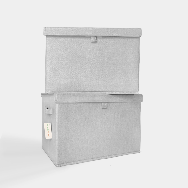 Foldable Premium Fabric Storage Box – 2 Pack – 2 Boxes and 4 hardboards - Image 2