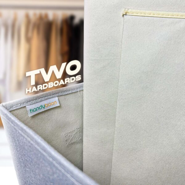 Foldable Premium Fabric Storage Box – 2 Pack – 2 Boxes and 4 hardboards - Image 7