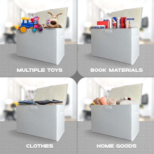 Foldable Premium Fabric Storage Box – 2 Pack – 2 Boxes and 4 hardboards - Image 6