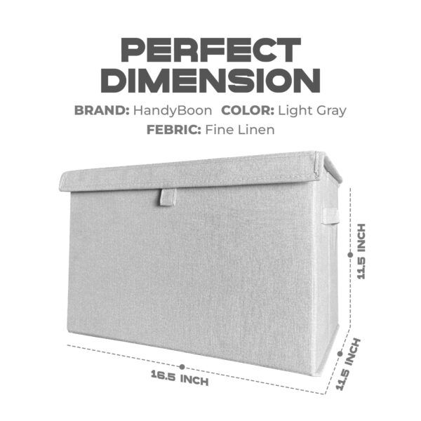 Foldable Premium Fabric Storage Box – 2 Pack – 2 Boxes and 4 hardboards - Image 5