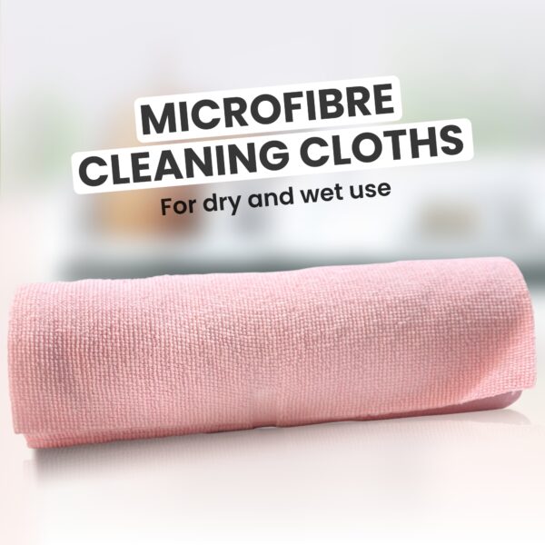 Reusable Kitchen Towel Roll – Pink Color – Washable and Soft Microfiber Fabric – 20 Pcs - Image 2
