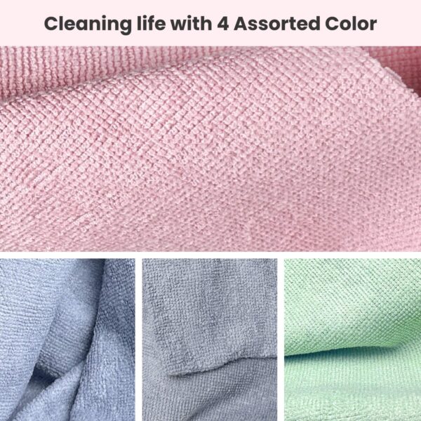 Reusable Kitchen Towel Roll – Pink Color – Washable and Soft Microfiber Fabric – 20 Pcs - Image 10