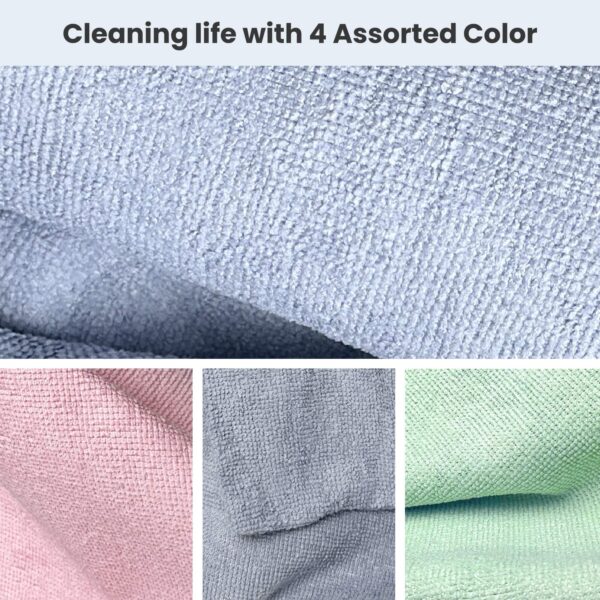 Reusable Kitchen Towel Roll – Light Blue Color – Washable and Soft Microfiber Fabric – 20 Pcs - Image 8