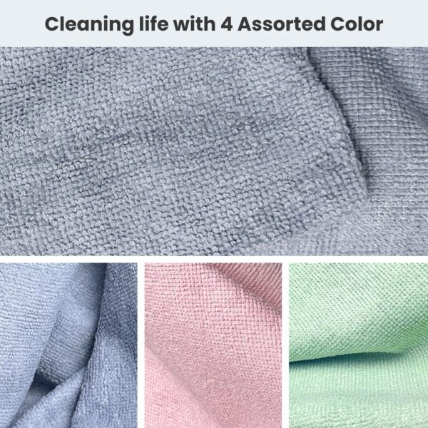 Reusable Kitchen Towel Roll – Ash Color – Washable and Soft Microfiber Fabric – 20 Pcs - Image 7