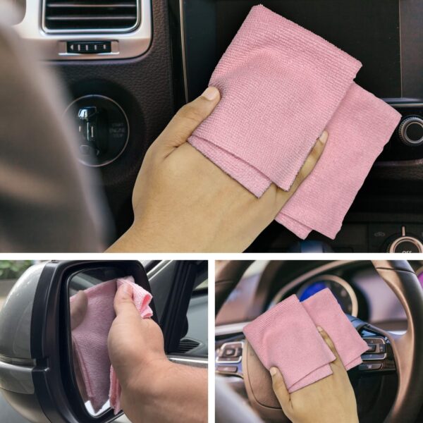 Reusable Kitchen Towel Roll – Pink Color – Washable and Soft Microfiber Fabric – 20 Pcs - Image 7