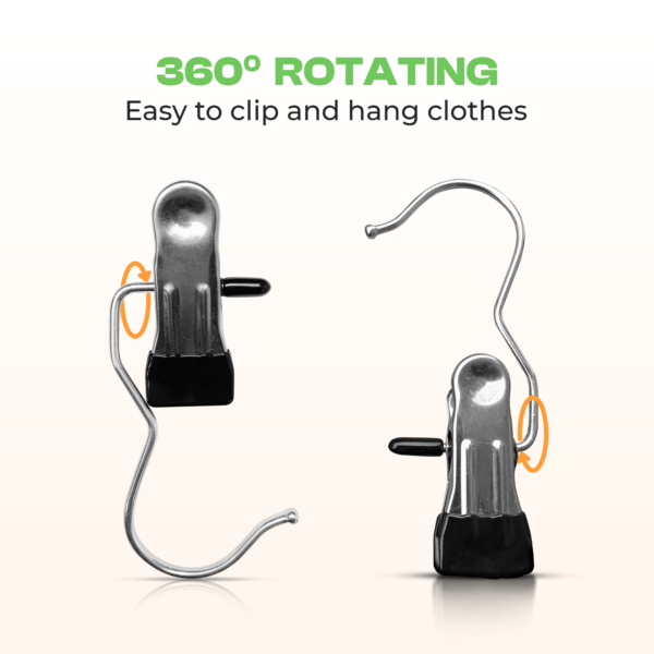 Hanger Clip Set – 5 Pieces Stainless Steel Hanger Clips - Image 5